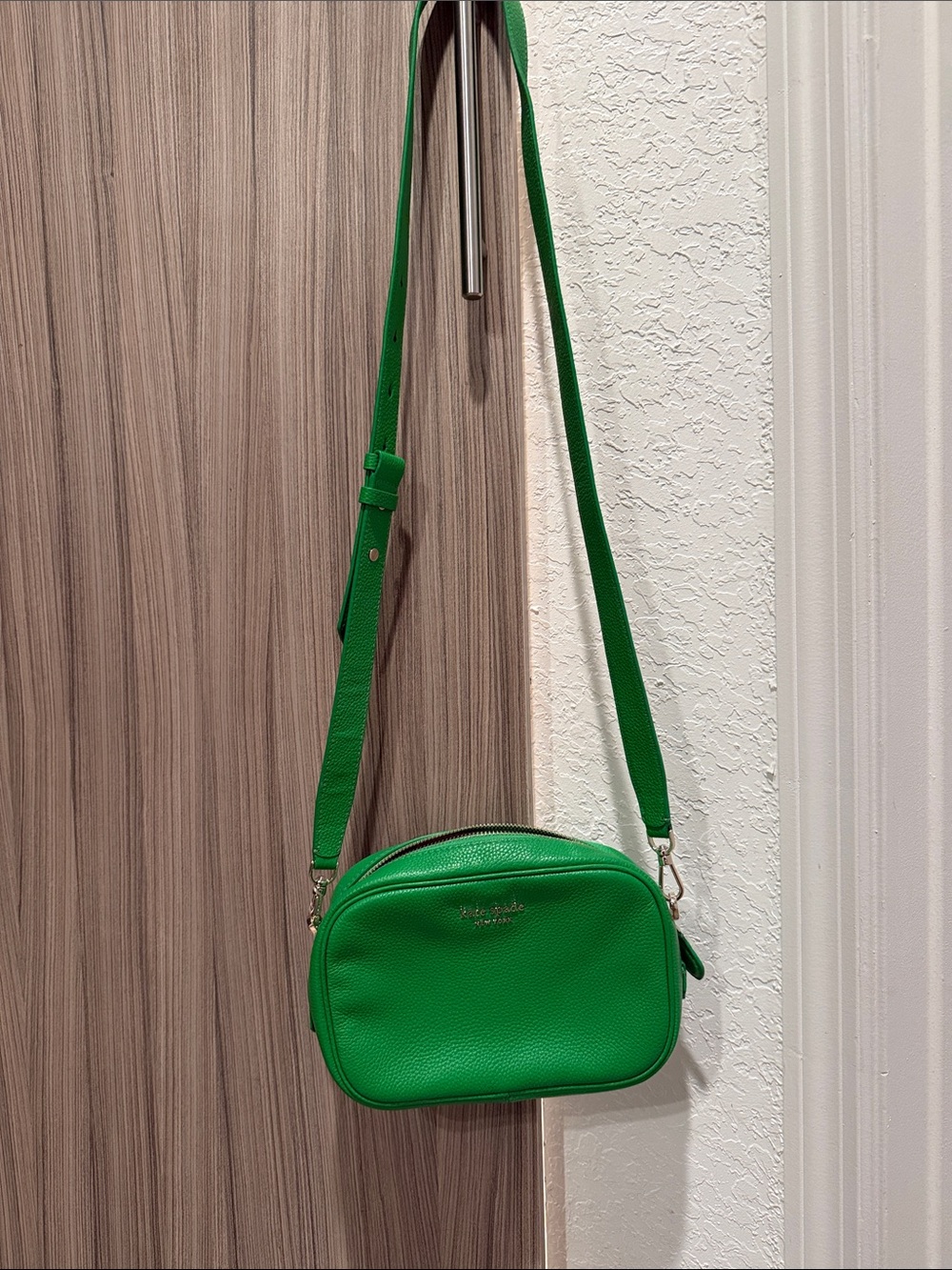 kate spade Green Pebbled Leather Crossbody Bag